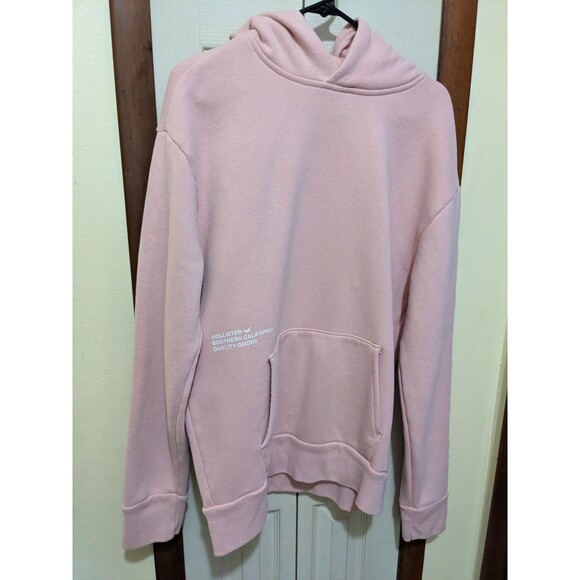 Hollister Women's Light Pink Pullover Hoodie Sweater South Cali Graphic Size L - Picture 3 of 9